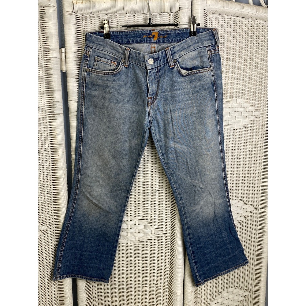 Vintage Y2K 7 For All Mankind A-Pocket Bootcut Jeans 30 Made in USA Medium Wash